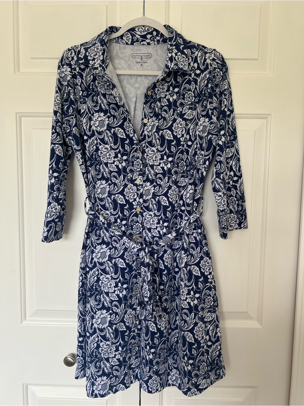 Duffield Lane Navy and White Floral Dress